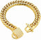 Strong Double Cuban Link Gold Dog Chain Collar with Zirconia Lock, Stainless Steel 16MM for Medium Large Dogs (24'')