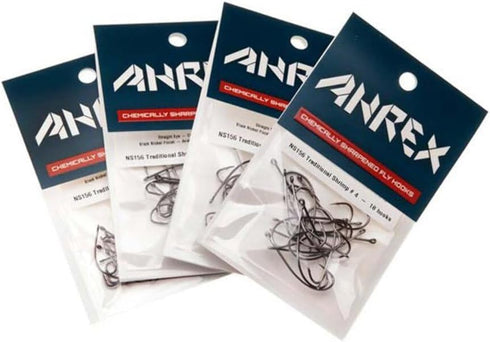 Ahrex #10 18-Pack Black Nickel Shrimp J Hooks