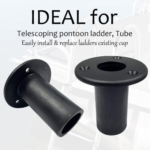 Folding Pontoon Ladders Insert Plugs - 1" Boat Yacht Hook Extra Cup Mount Accessories, 2 Pcs by asdmm