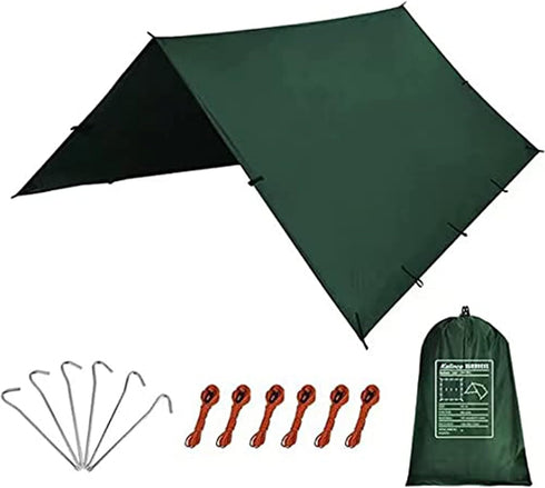 KALINCO Waterproof Camping Tarp Tent Hammock Rain Fly, 10X10FT/10X15FT, Lightweight Tarp for Camping