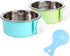 Crate Dog Bowl, Removable Stainless Steel Feeder Bowls, Hanging Pet Cage Bowl for Dogs, Cats, and Small Pets