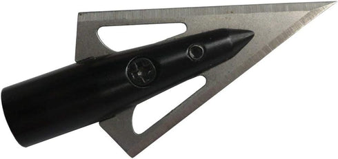 12pcs 135 0.35" 1" 2-Blade, Traditional Wooden Arrow Specific Hunting Broadheads - Grain, Inner Aperture, Cutting