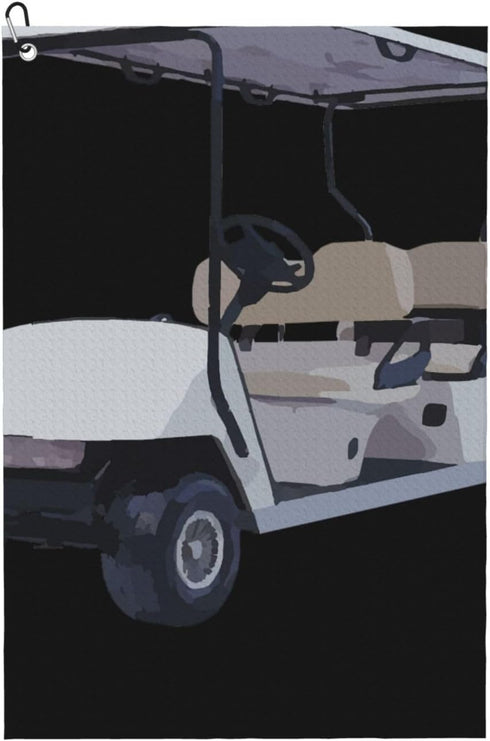 Loklneyk Let's Roll Golf Cart Microfiber Golf Towel with Carabiner Clip, 16x24 Inch