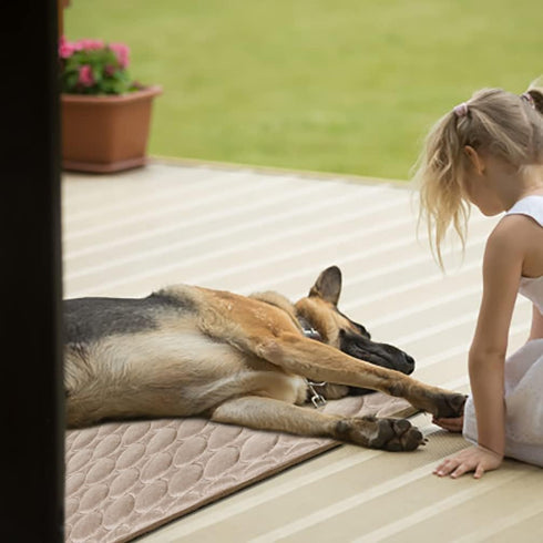 Washable Ice Silk Dog Cooling Mat, Self Cooling Pad Blanket for Dogs, Indoor & Outdoor Car Seats