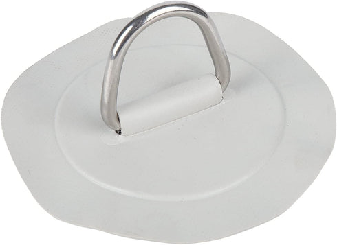 Pissente D Ring Pad, 150mm/6in Surf D Ring Patch, PVC Stainless Steel D Ring Patch for Inflatable Boat, Raft, Kayak,