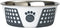 PetRageous 15001 Fiji Stainless Steel Dog Bowl - 3.75-Cup Capacity, 6.75-inch Diameter, 2.5-inch Tall, White and Slate