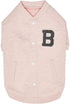 Blueberry Pet Pink Baseball Fans Favorite Floral Jacquard Pullover Dog Sweatshirt, Back Length 20", Pack of 1