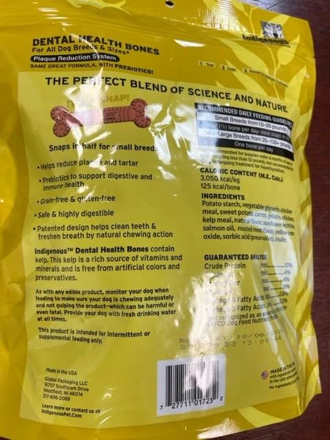 Indigenous Dental Health Bones — Chicken Flavor, Large 17oz
