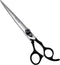 Fenice Peak 7.5'' Dog Straight Scissors - Professional Pet Grooming Shears, 440C Stainless Steel, Black Non-Slip Handle