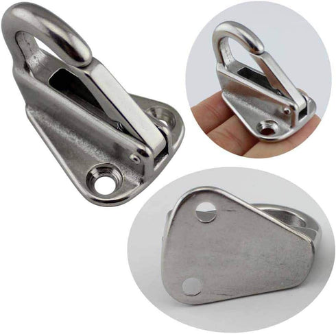 haowei Fender Hook - 2Pcs Heavy Duty 316 Stainless Steel Safety Spring Snap-Type Fender Hanger