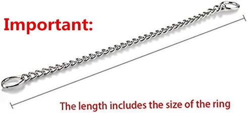 Stainless Steel P Chock Metal Chain Training Dog Pet Collars Necklace for Small Medium Large Dogs, 50cm