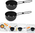 2pcs Set OUNONA Iron Outdoor Cooking Pot Stew Pot for Camping Campfire Cooking Equipment Stock Outdoor Cookware Kitchen