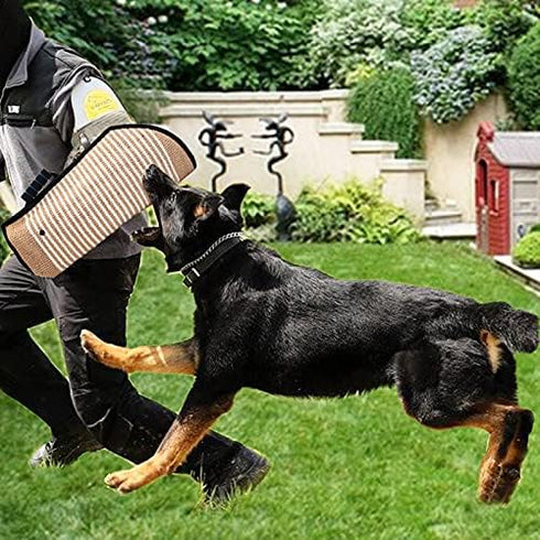 Morezi Dog Bite Sleeve Training, Strong Jute Equipment for Large Dogs, Safe Padded Tugging Toy for Arm