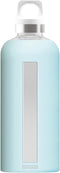SIGG Star Water Bottle - 17 Oz, BPA-Free, Leak-Proof Glass, Anti-Shock, Non-Slip Silicone Case, Glacier