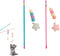 FJYXCHENXM 2 PCS Cat Wand Toy Interactive Cat String Toys Elastic Rope Plush