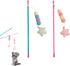 FJYXCHENXM 2 PCS Cat Wand Toy Interactive Cat String Toys Elastic Rope Plush