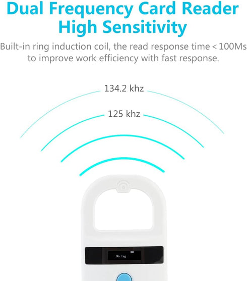 (ISO11784/11785) Watris Veiyi Dog Microchip Reader, Pet Microchip Scanner with OLED Display Screen, Pet Chip ID Scanner