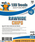 Rawhide Chips, Premium Chews, Natural Grass Fed Livestock, 3 Lbs, Improve Oral Health