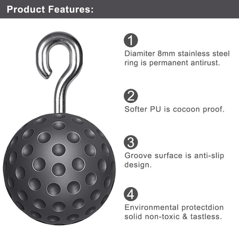 SELEWARE Non-Slip Pull Up Power Balls, Rock Climbing Grips for Strength Training, Forearm and Hand Exerciser for Chin