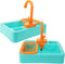 HANABASS 2pcs Automatic Bird Bath Tub Toys with Faucet Parakeet Shower Basin