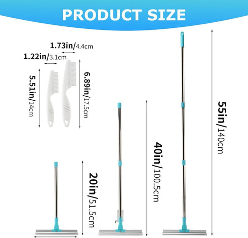 Kakalote 20"- 55" 2pcs Comb(3pc Sets) Carpet Rake for Pet Hair Removal, Adjustable Long Handle Cat Dog Fur Rakes