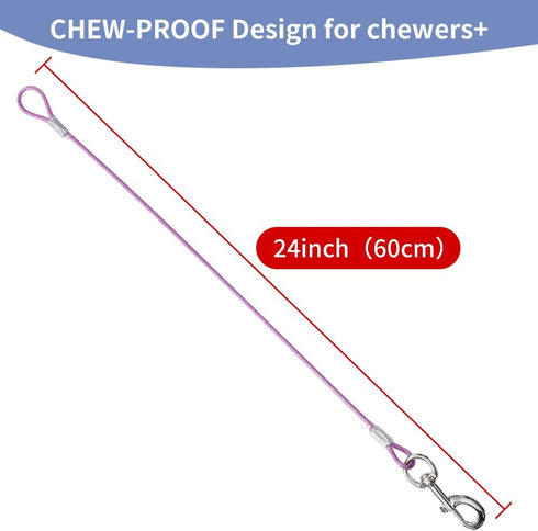 Chew Proof Dog Leash Extension - Add to Any Leash, Collar & Harness for Large and Medium Dogs Walking, Running, Training