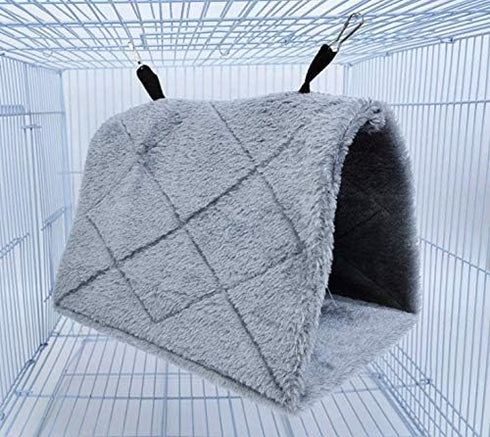 2 Pack Warm Bird Nest House Bed, Plush Hanging Hammock Sleeping Bed for Pet Parrot, Cockatiel, Macaw