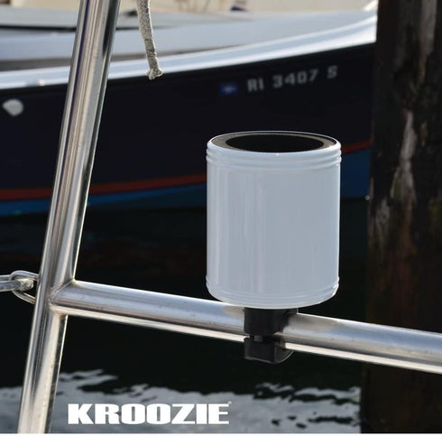 Kroozie 2.0 Bicycle Cup Holder - Premium Stainless Steel Handlebar Drink Holder for Beach Cruisers, E-Bikes, Scooters,