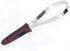 Dual-Sided De-Shedding Tool with Stainless Steel Blade for All Dog Coat Types - Soft Touch Grip (Burgundy)
