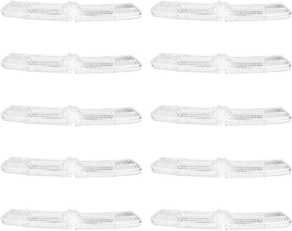 Garneck 10pcs Bicycle Reflector Decked Accessories, Professional Bike Warning Wheel Reflectors