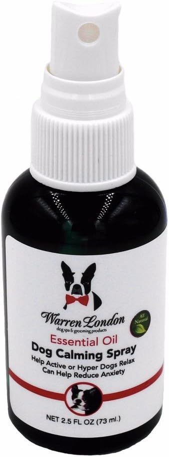 Warren London Calming Aromatherapy Spray for Dogs, 2.5 oz Essential-Oil Blend (Lavender, Vetiver, Clary Sage & Sweet