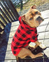KOOLTAIL Red Plaid Dog Hoodie Sweater with Hat and Pocket for Small Medium Large Dogs, Soft Winter Coat