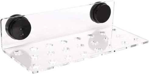 Zerodis Fish Acrylic Coral Bracket Base, Transparent Bracket Holder with 23 Holes for Aquarium Frag Plugs Rack