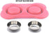 Stainless Steel Dog Food Bowls by AsFrost with Non-Skid Silicone Mat for Dogs & Cats - Pink, 12oz