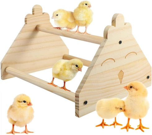 Kalekey Chicken Perch for Coop - Natural Pine Wood Chicken Roosting Perch with