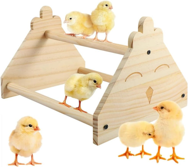 Kalekey Chicken Perch for Coop - Natural Pine Wood Chicken Roosting Perch with