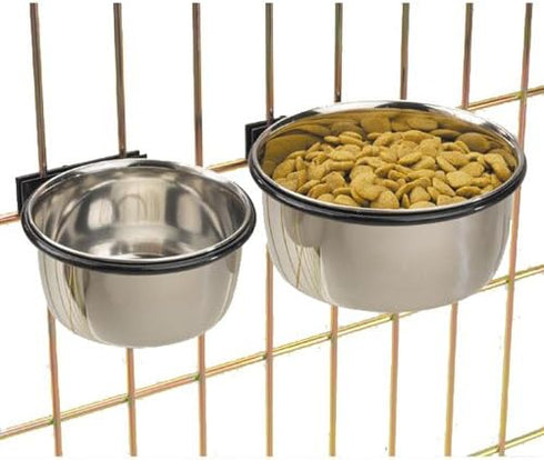 ProSelect Stainless Steel Coop Cups, 16-Ounce, Versatile for Pet and Animal Cages, Silver