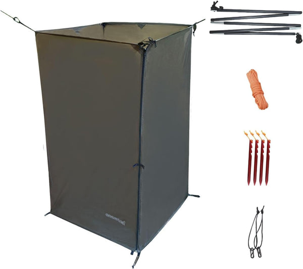 onewind Portable Privacy Shower Tent with Pole, Ultralight Camping Shower Shelter Portable