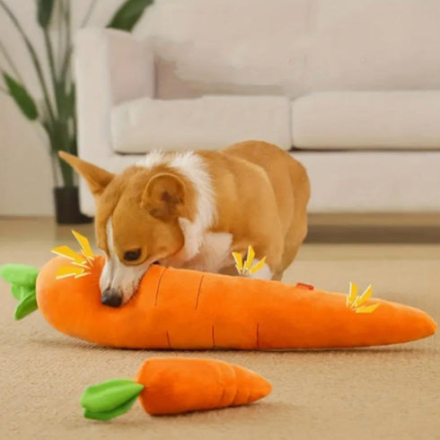 GINTBN Giant Carrot Dog Toy,Dog Squeaky Toys to Keep Them Busy,Soft Cute Carrot Toys for Small, Medium, Large Dogs