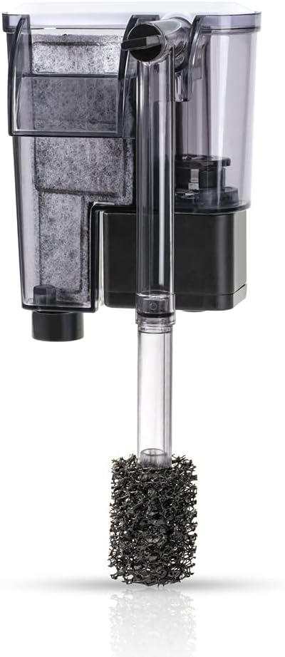 DaToo Hang On Filter, Small Fish Tank Hanging Power Waterfall Filtration System
