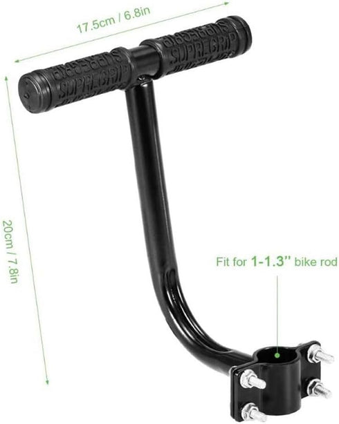 WANLIANG Bicycle Rear Seat Handle, Mountain Bike Road Bicycle Handlebar Armrest Accessories (Bend)