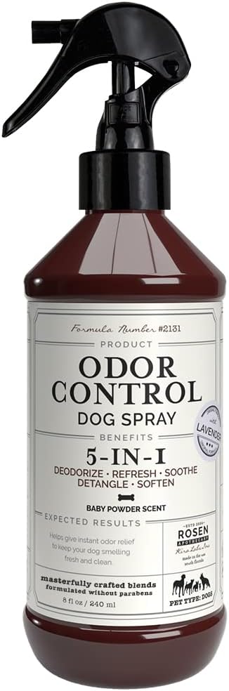 5-in-1 Odor Control Dog Spray, 240ml/8 fl oz, Oatmeal, Lavender, Tea Tree Oil for Dogs with Odor Issues
