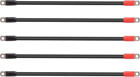 Golf Cart Battery Cable Set for Club Car DS 1995-Up, 48 Volt 4 Gauge (Set of 5)