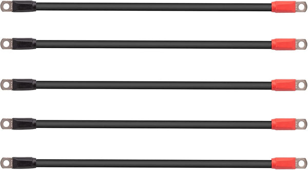 Golf Cart Battery Cable Set for Club Car DS 1995-Up, 48 Volt 4 Gauge (Set of 5)