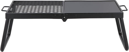 VEVOR Folding Campfire Grill, Heavy Duty Steel Mesh Grate, 22.4" Portable Grilling Rack for Outdoor Open Flame Cooking