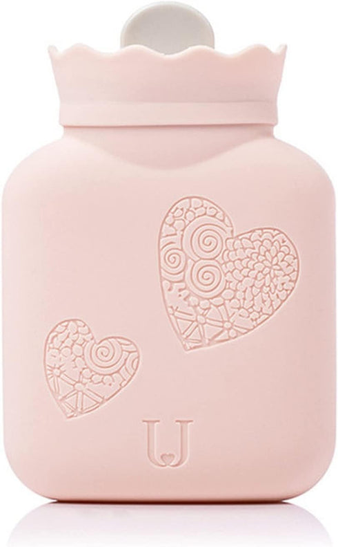 SHUOCONG Silicone Hot Water Bottle Warm Palace Hand Warmers Portable Explosion-Proof Plush Baby