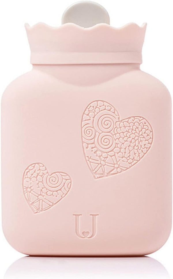 SHUOCONG Silicone Hot Water Bottle Warm Palace Hand Warmers Portable Explosion-Proof Plush Baby