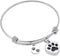Always in My Heart Expandable Cuff Cremation Bracelet for Ashes - Dog Cat Paw Prints Pet Memorial Urn Jewelry