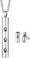 Jude Jewelers Stainless Steel Pet Dog Puppy Memorial Cremation Ash Urn Pendant Necklace
