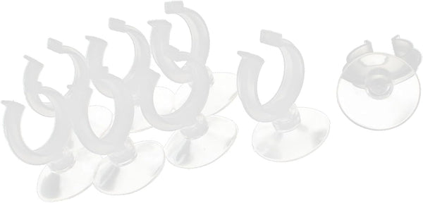 Aquarium Suction Cup, Tube Heater Clip Holder for Fish Tank (Clear, 8Pcs)